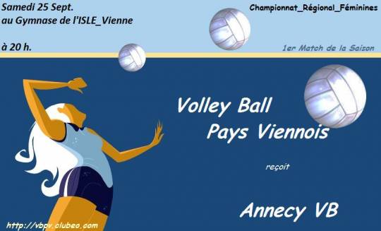 Volley Ball Pays Viennois 3-0 Annecy VB