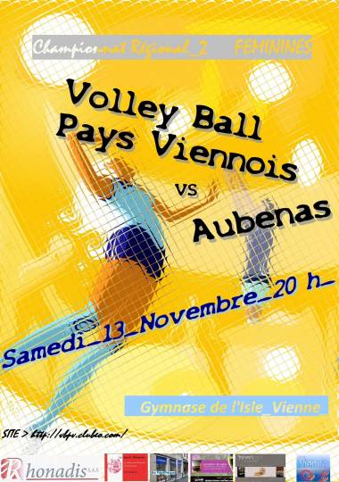 Volley féminin : VB Pays Viennois 3-0 Aubenas
