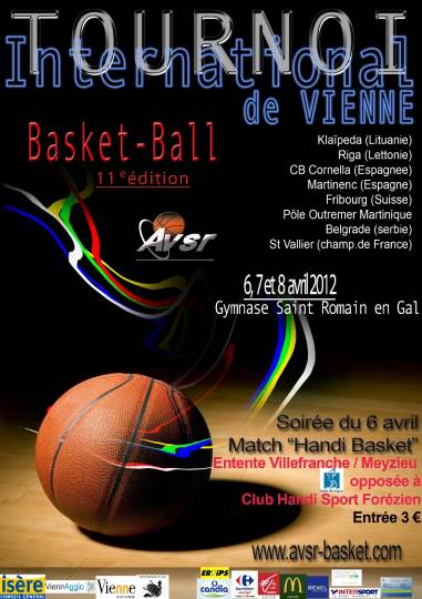 tournoi international de basket organisé par l\'AVSR.