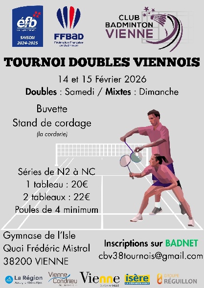 Tournoi badminton Double de Vienne